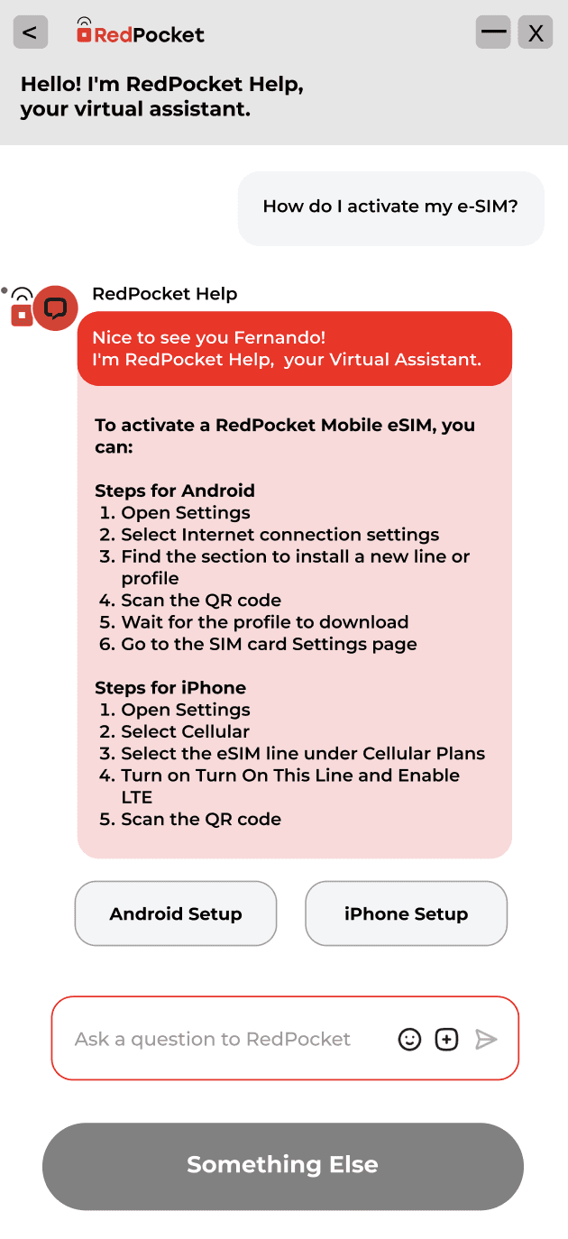 RedPocket AI virtual assistant, built with Google Cloud